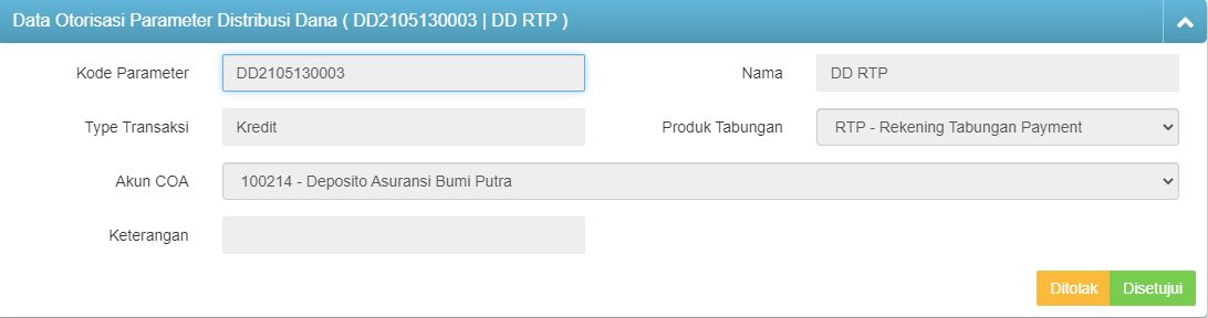 Setting Distribusi Dana