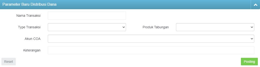 Setting Distribusi Dana